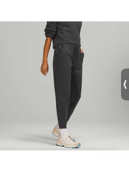 lululemon athletica Pants - LULULEMON Ribbed High-Rise Jogger 25" *7/8 Length Heathered Black Gray